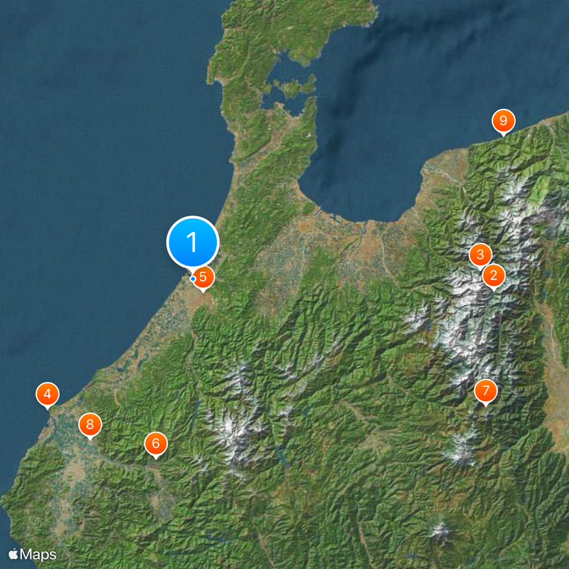 Préfecture d'Ishikawa Carte