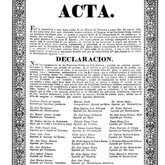 Argentine Declaration of Independence