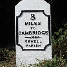 Milepost, Cambridge Road, W of jct with Fishers Lane