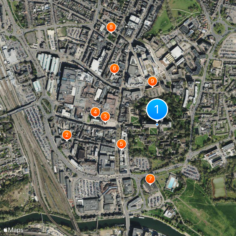 Peterborough Cathedral Map