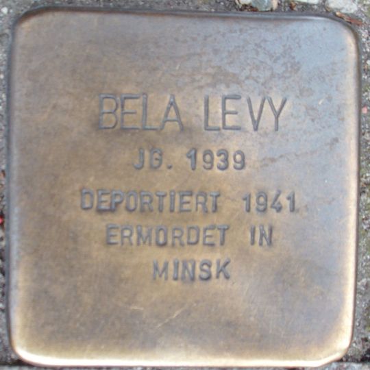 Stolperstein en memoria de Bela Levy