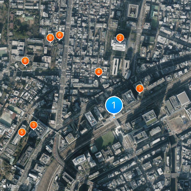 Tamachi Station Map