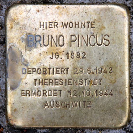 Stolperstein en memoria de Bruno Pincus