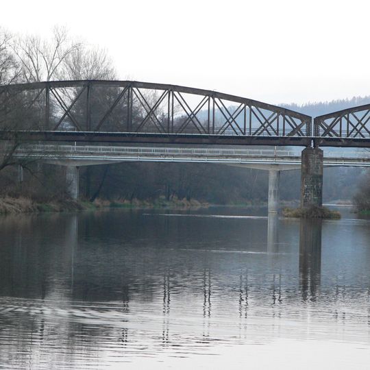 Old railway bridge over the Sázava in Týnec nad Sázavou