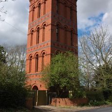 Water Tower, With Boundary Railings And Gates