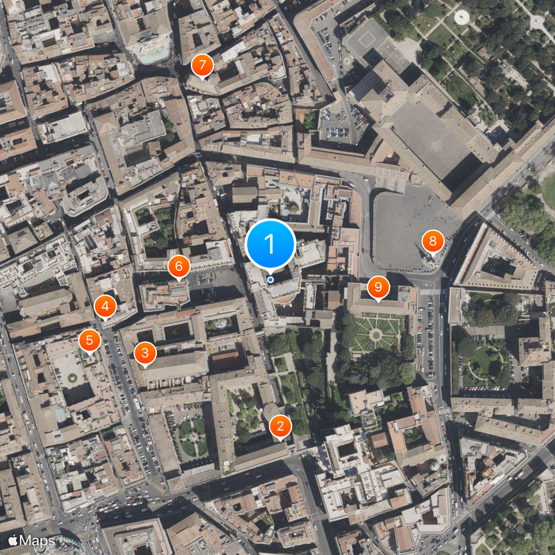 Papieski Uniwersytet Gregoriański Mapa