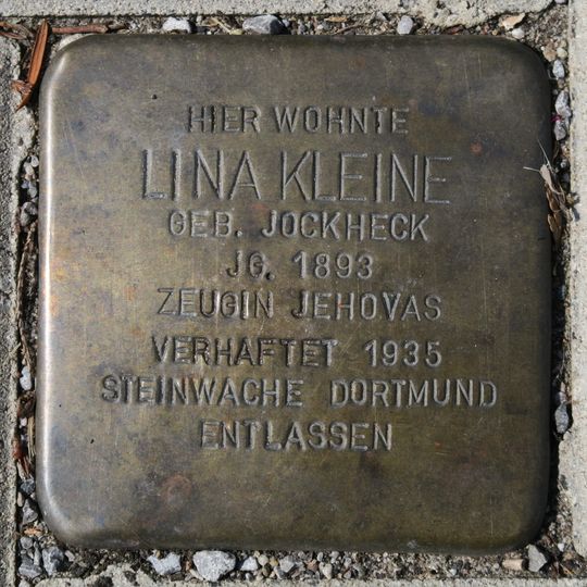 Stolperstein en memoria de Lina Kleine