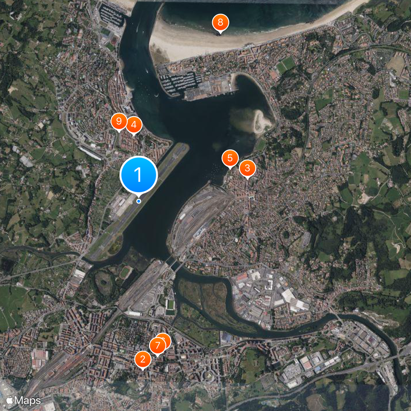 Aéroport de Saint-Sébastien Carte