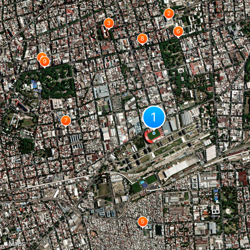 Estadio Tomás Adolfo Ducó Map