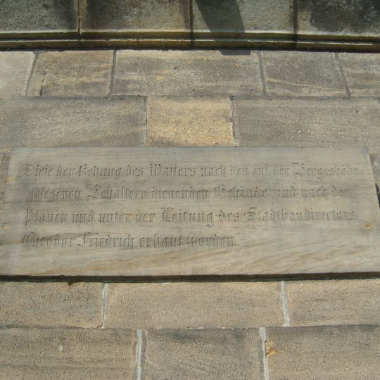 Inschrifttafel Erinnerung an Pläne Theodor Friedrich