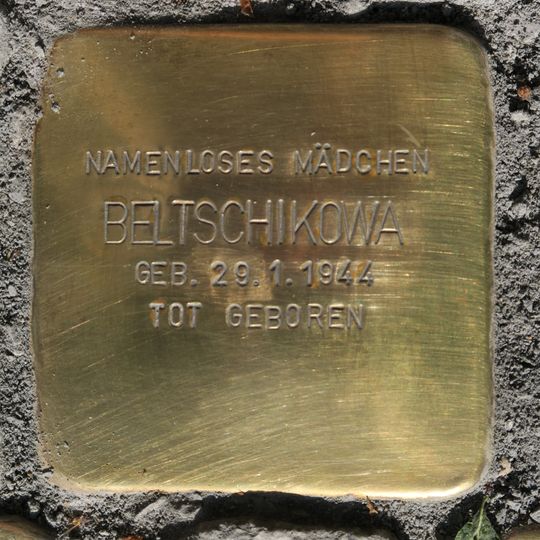 Stolperstein für das namenlose Mädchen Beltschikowa