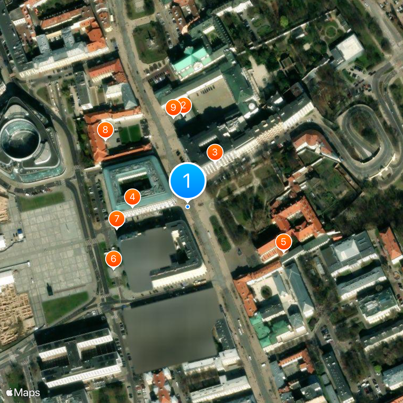 Krakowskie Przedmieście Street Mappa