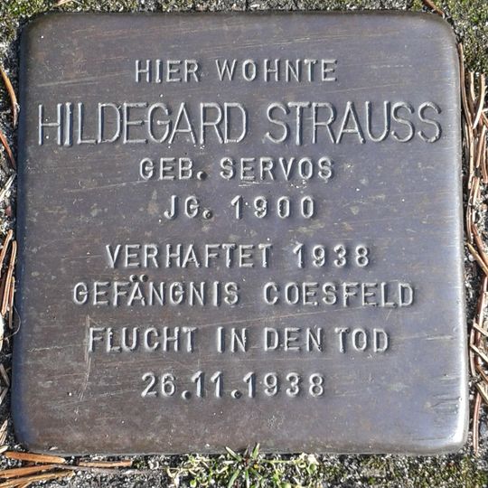 Stolperstein en memoria de Hildegard Strauss