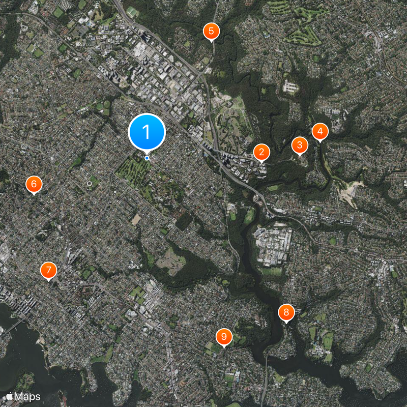 North Ryde Map