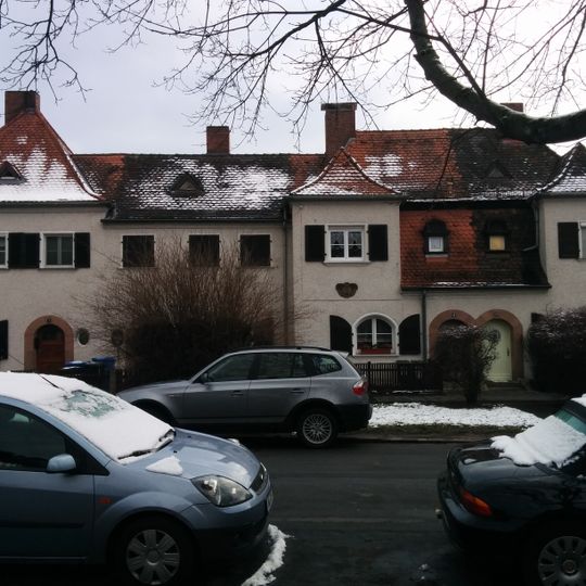Reihenhausgruppe der Gartenstadt Werderau