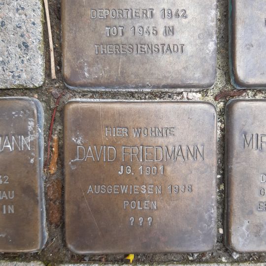 Stolperstein à la mémoire de David Friedmann
