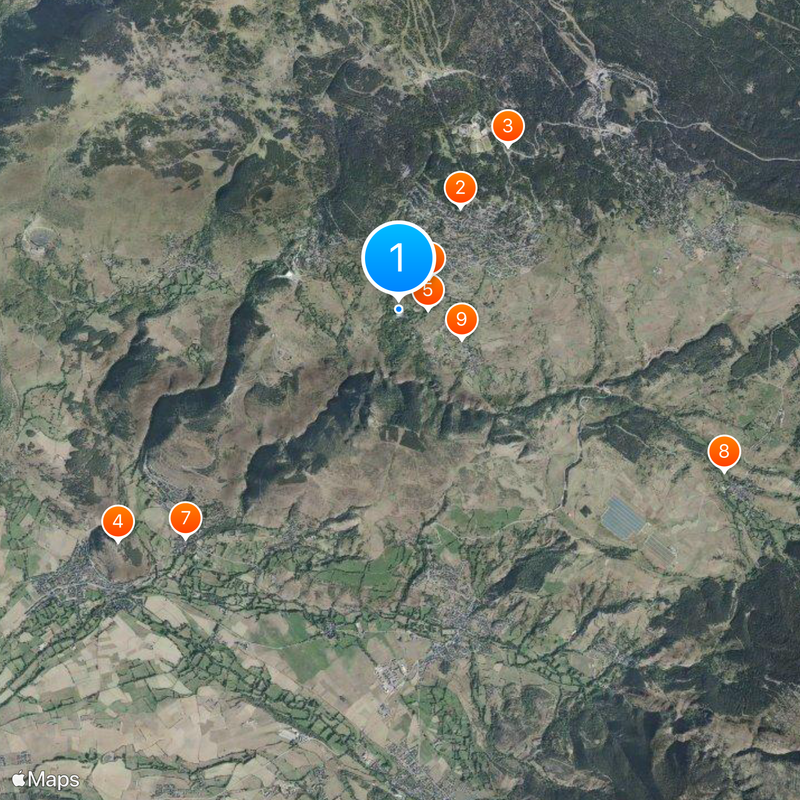 Odeillo solar furnace Kaart