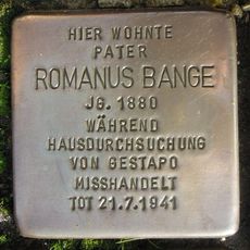 Stolperstein en memoria de Romanus Bange