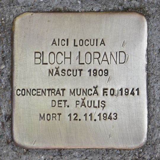 Stolperstein en memoria de Bloch Lorand
