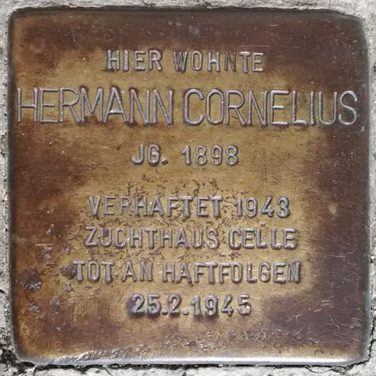 Stolperstein en memoria de Hermann Cornelius