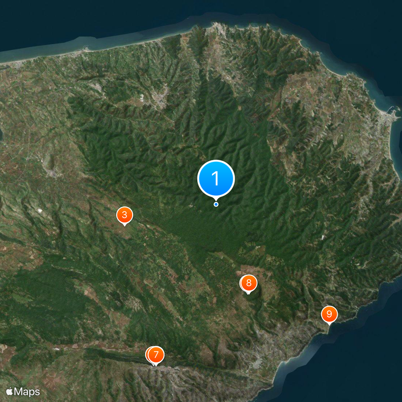 Naturschutzgebiet Foresta Umbra Karte