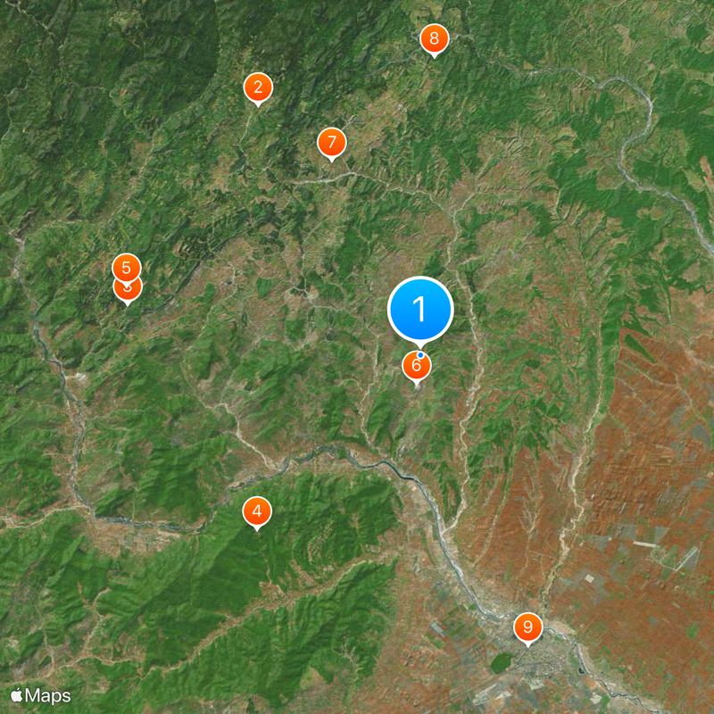 Pâclele Mici Mud volcanoes Mapa