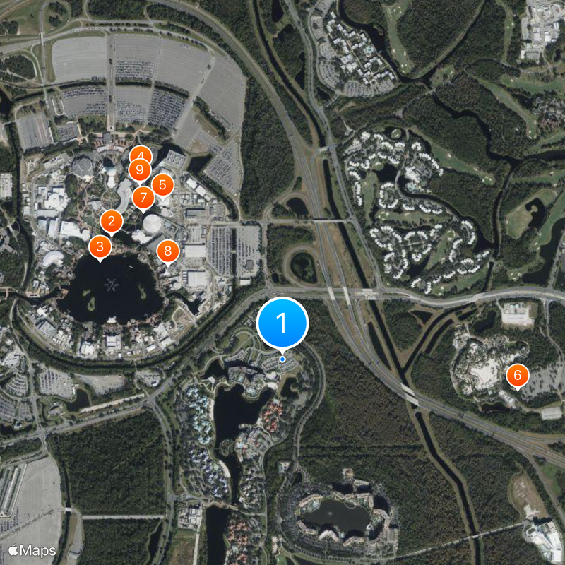 Disney's Riviera Resort Map