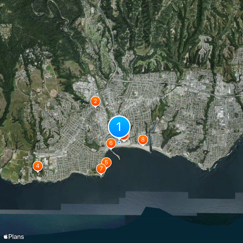 Santa Cruz Beach Boardwalk Mapa