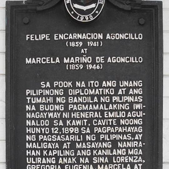 Felipe Encarnacion Agoncillo and Marcela Mariño de Agoncillo historical marker