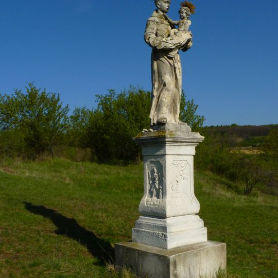 Statue of Saint Anthony of Padua near Popice