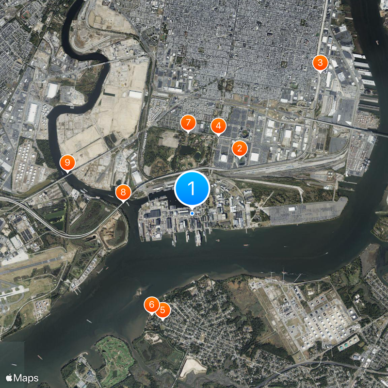 Philadelphia Naval Shipyard Carte