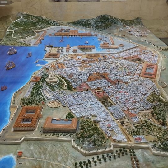 Maqueta de Cartagena y su Arsenal durante el siglo XVIII