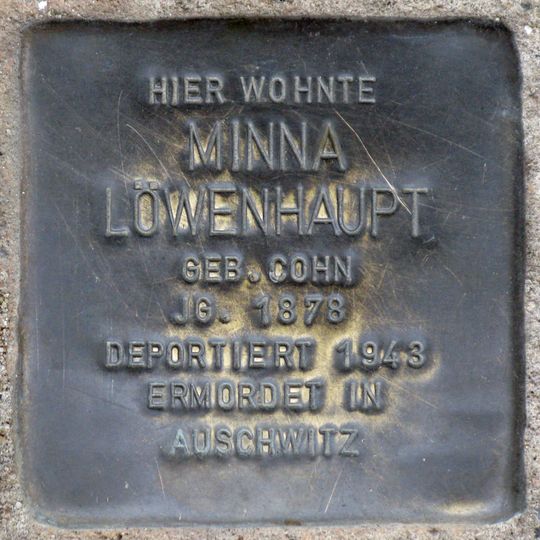 Stolperstein en memoria de Minna Löwenhaupt