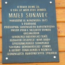 Pamätný dom, tabuľa pamätná