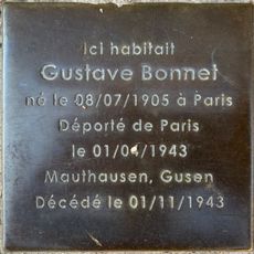 Stoleperstein à la mémoire de Gustave Bonnet