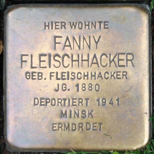 Stolperstein em memória de Fanny Fleischhacker