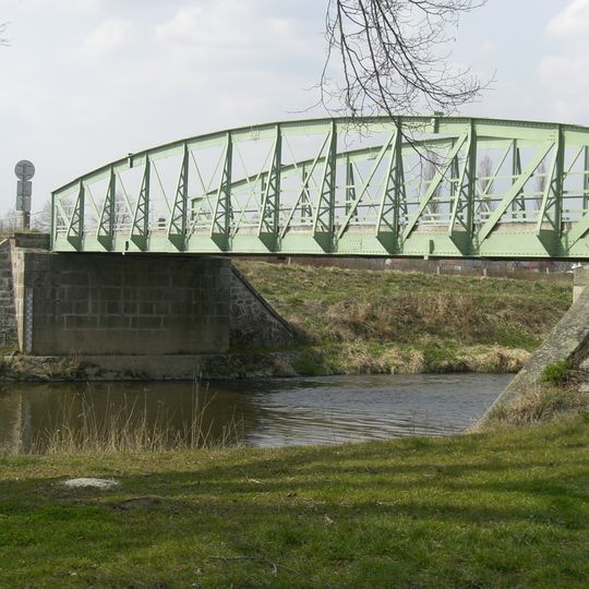 Iron bridge over the Blanice in Putim