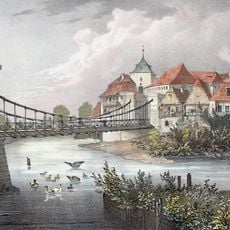 Chain bridge in Jaroměř