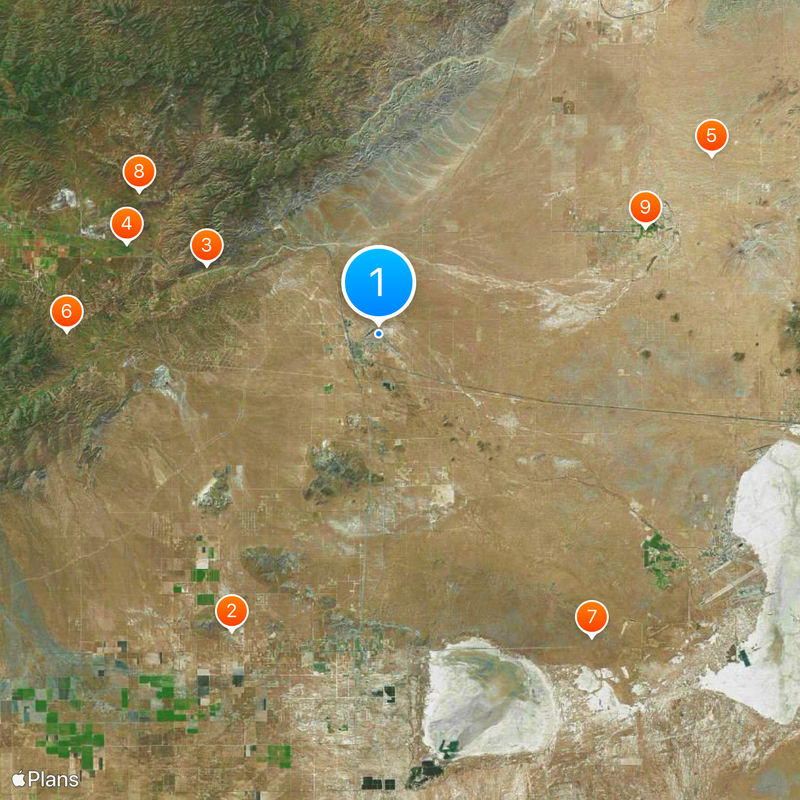 Mojave Air and Space Port at Rutan Field Map