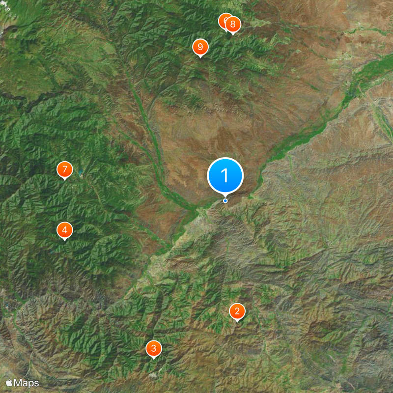 Khudafarin Bridges Mapa