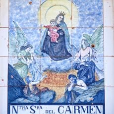 Ceramic panel of Our Lady of Mount Carmel