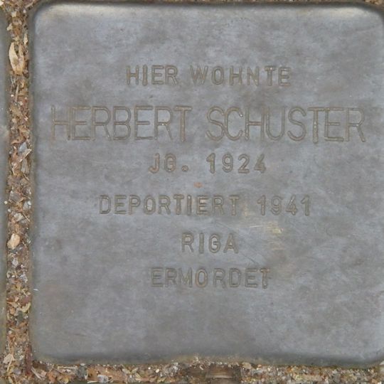 Stolperstein à la mémoire de Herbert Schuster