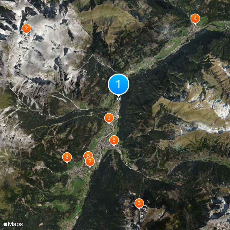 Fassa Valley Mapa