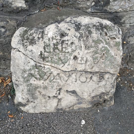 Stone On The South West Side Of Rose Hill At The North East Corner Of Denton House Boundary Wall
