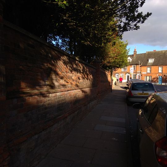 Brick Wall To St Margaret's Churchyard