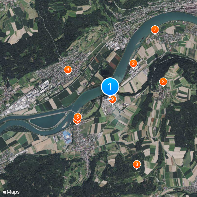 Elektrownia jądrowa Leibstadt Mapa