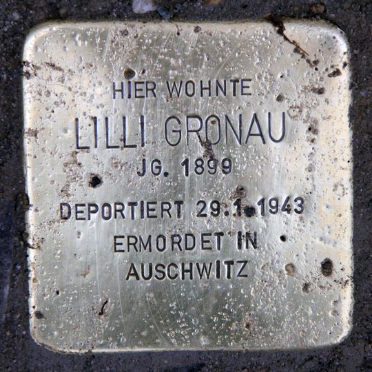 Stolperstein dedicated to Lilli Gronau