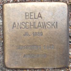 Stolperstein dedicated to Bela Anschlawski