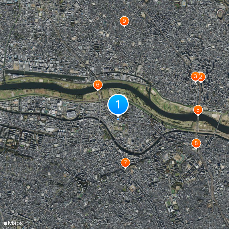 Ukima-Funado Station Map