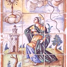 Ceramic panel of Saint Barbara